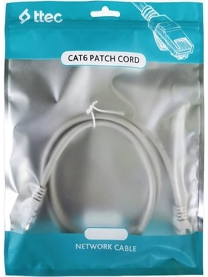 TTEC 0.3metre CAT6 Utp KBL-PTCH-30CMG Gri Patch Kablo