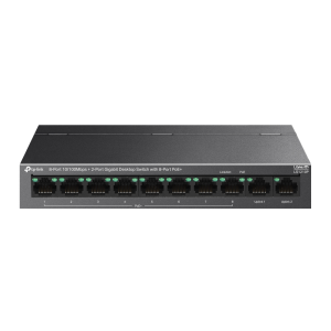 TP-LINK 8port PoE 96w 2-Uplink 100mbit Yönetilemez Switch LS1210P