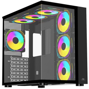 POWERBOOST PB-SS02B Sea View 7-ARGB Fanlı Gaming Mid-Tower PC Kassı