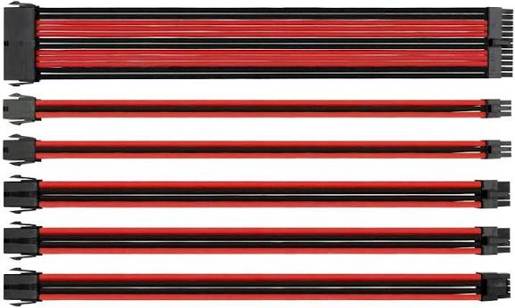 THERMALTAKE TtMod AC-033-CN1NAN-A1 Kırmızı/Siyah Power Supply Sleeved Kablo Seti (16 AWG) - Görsel 3