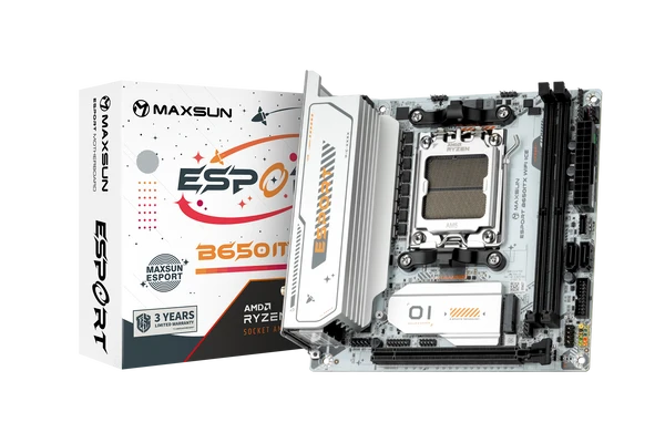 MAXUN eSport B650ITX WIFI ICE DDR5 HDMI-DP PCIE 4.0 AM5 mITX - Görsel 3