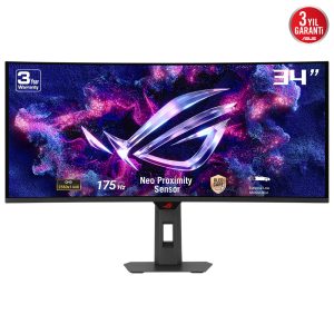 ASUS 34" OLED ROG STRIX XG34WCDG 0.03MS 175HZ HDMI-DP TYPEC Kavisli Gaming Monitör 3840x1440