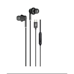 BIX HF01C-BK Type-C Siyah 14MM EXTRA BASS KULAKİÇİ Mikrofonlu Kulaklık