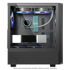 POWERBOOST 850w 80+ BRONZE PB-P3602BB Gaming Mid-Tower PC Kasası