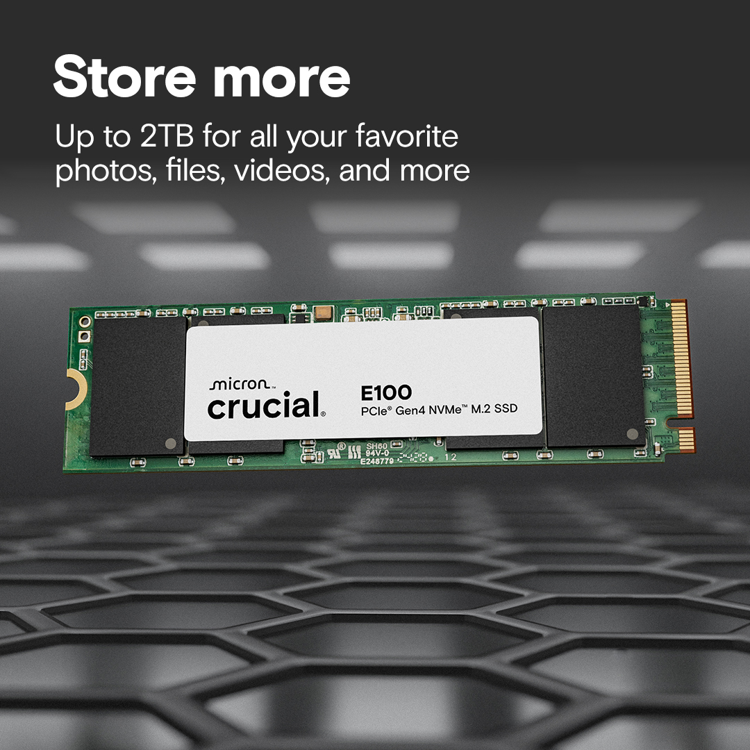 CRUCIAL 2TB E100 CT2000E100SSD8 5000-4500MB/s M2 NVME GEN4 Disk - Görsel 3