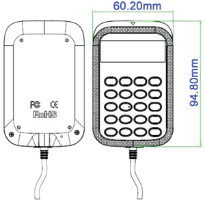 ACS APG8201-B2 USB PINPad + LCD Tam Boy Temaslı Akıllı Kart Okuyucu / Kodlayıcı